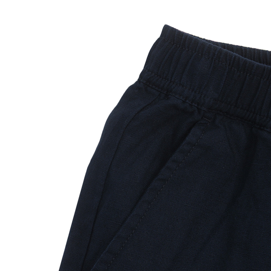 GIORDANO Women's Linen Cotton Plain Weave High Waist Relax Fit Shorts (05406209)