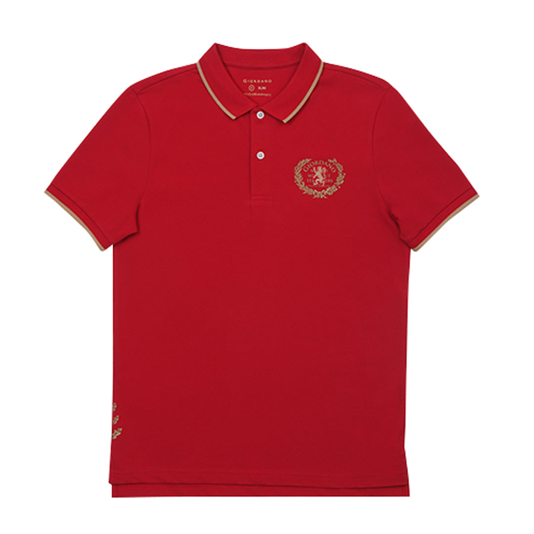 GIORDANO Men's Cotton Lycra Bold Polo (01015332)