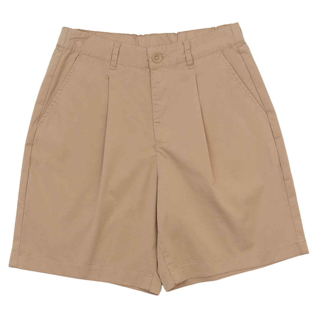GIORDANO Women's Cotton Nylon Spandex Twill High Waist Relax Fit Shorts  (05405217)