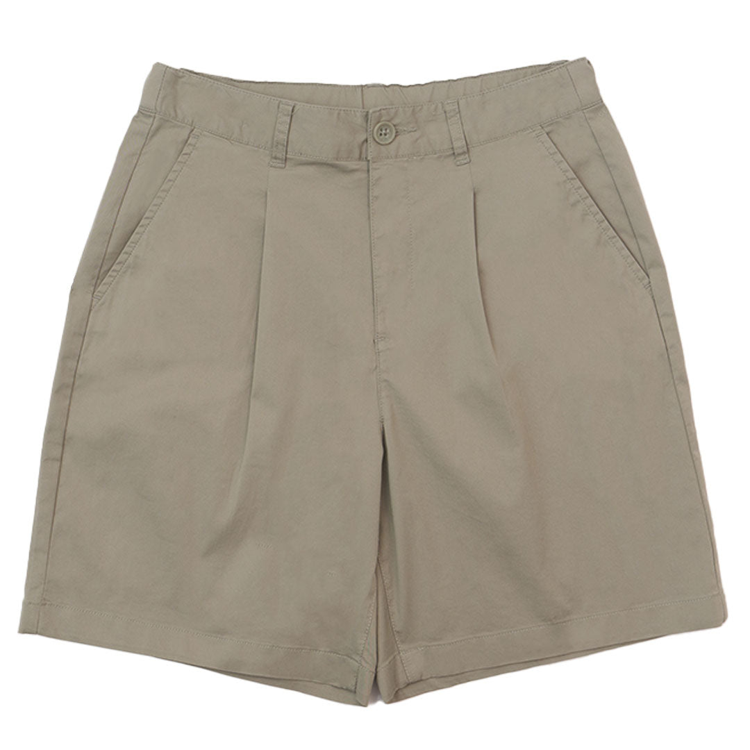 GIORDANO Women's Cotton Nylon Spandex Twill High Waist Relax Fit Shorts  (05405217)
