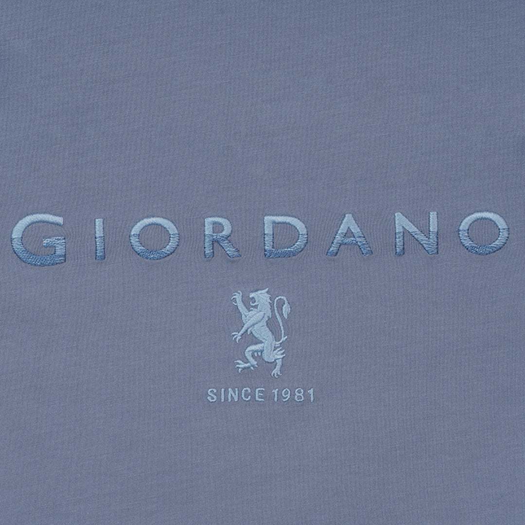 GIORDANO Men's Slim Fit Lion Logo Tee (01096201)