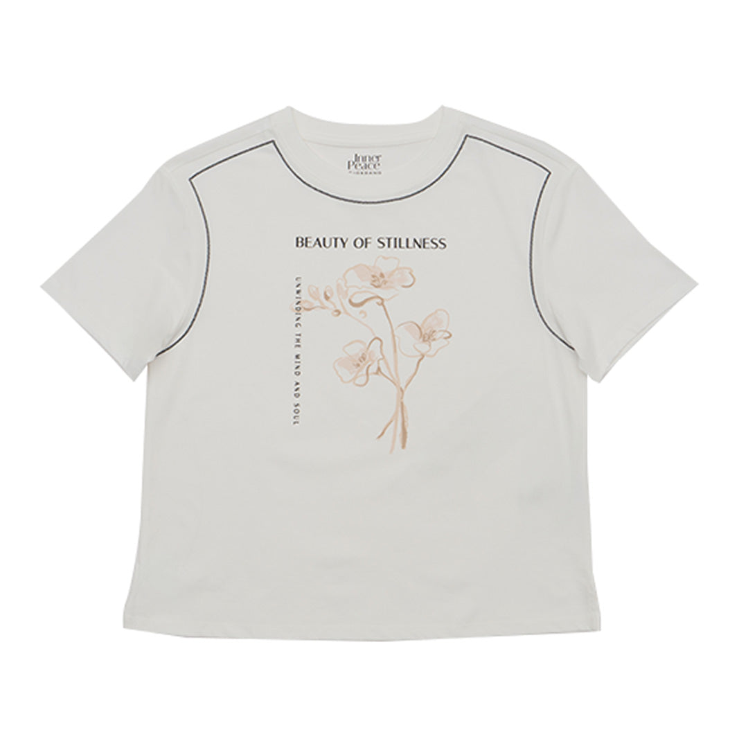 GIORDANO Women's Sorona Boyfriend Fit Printed Tee  (05395208)