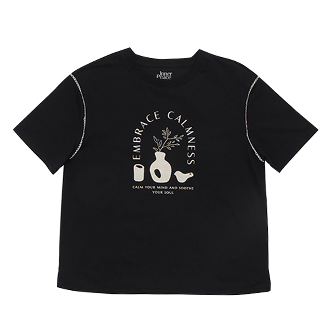 GIORDANO Women's Sorona Boyfriend Fit Printed Tee  (05395208)