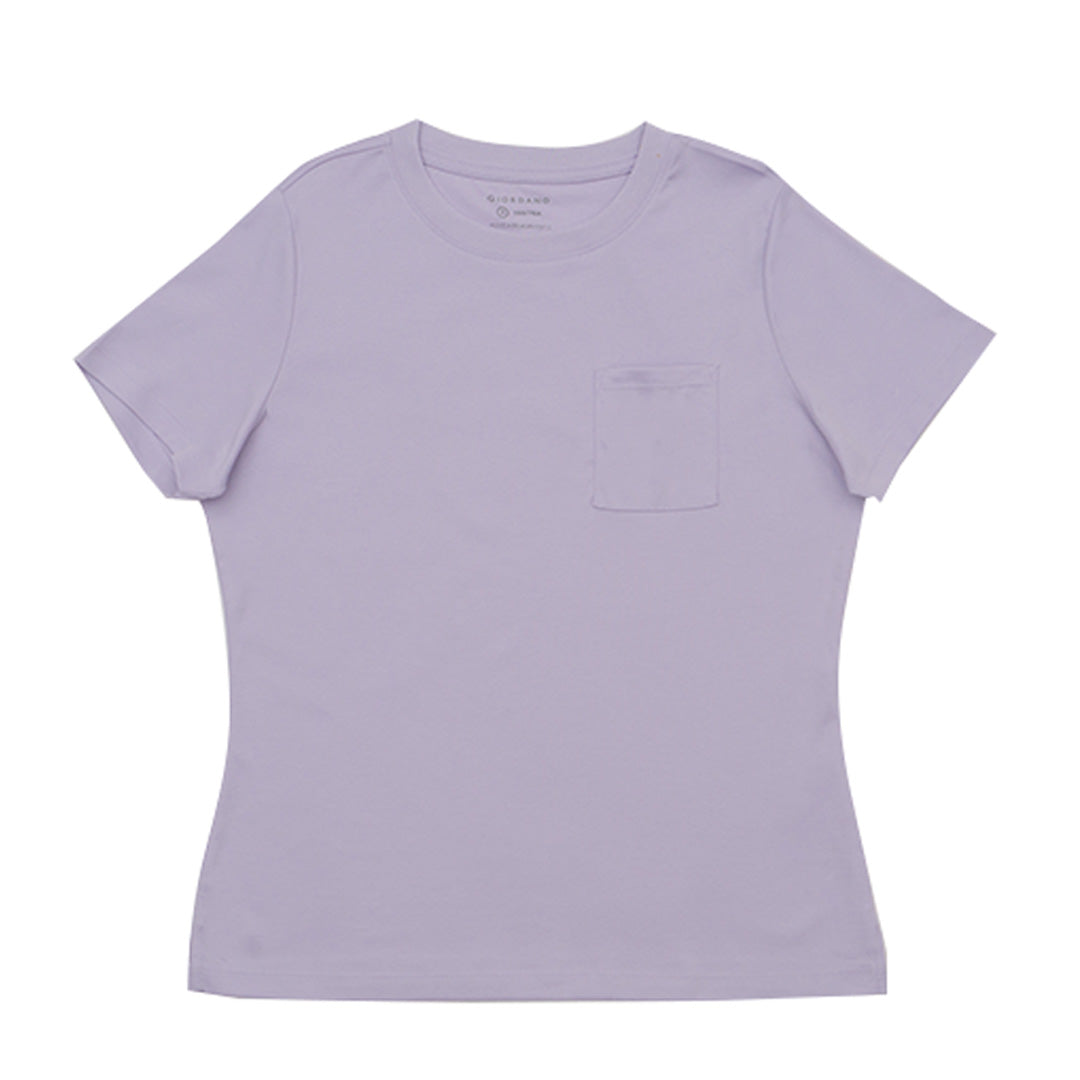 GIORDANO Women's Liquid Touch Comfort Fit  Pocket Tee (05325217)