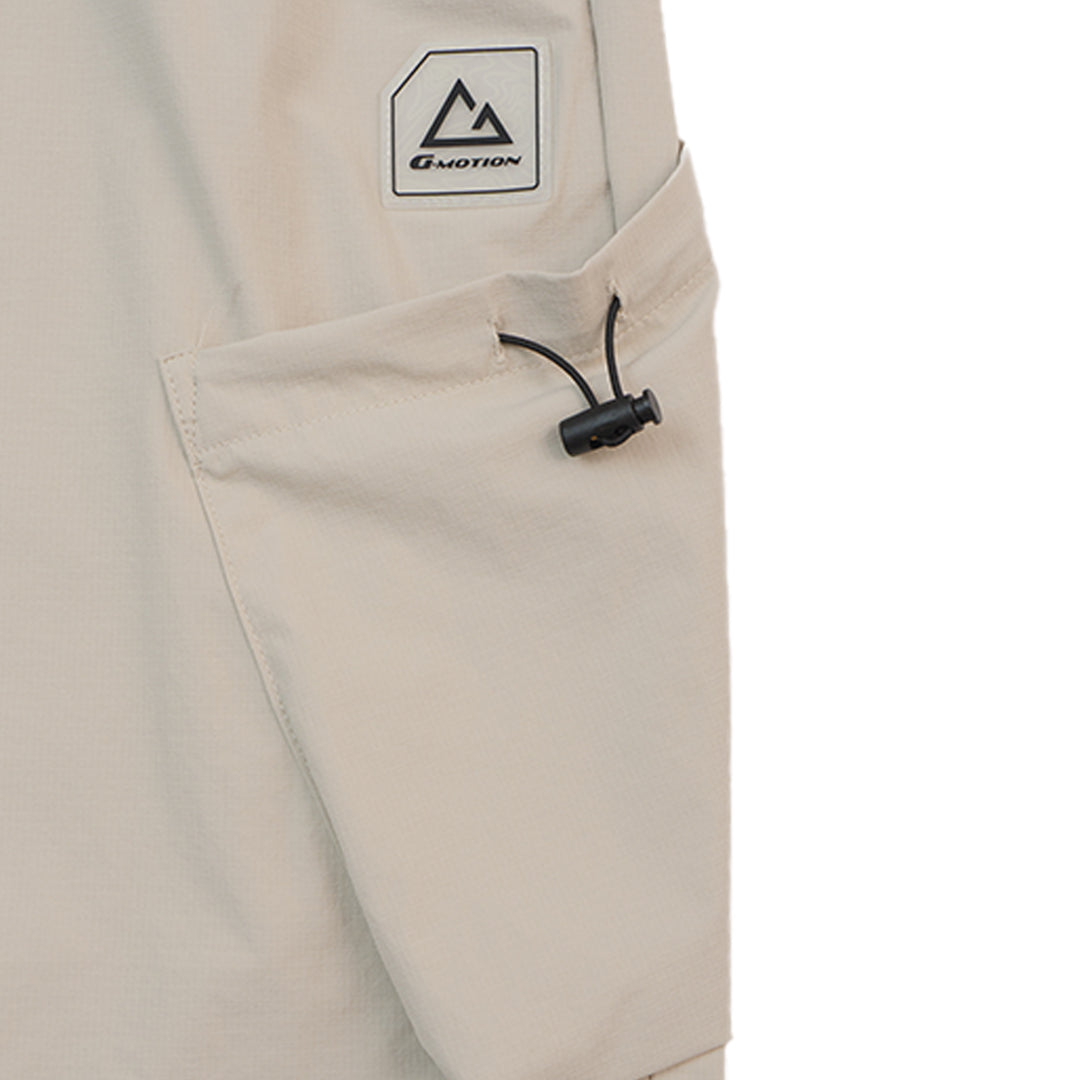 GIORDANO Men's G-Motion Nylon Spandex Mid Rise Relax Fit Cargo Shorts (01105212)