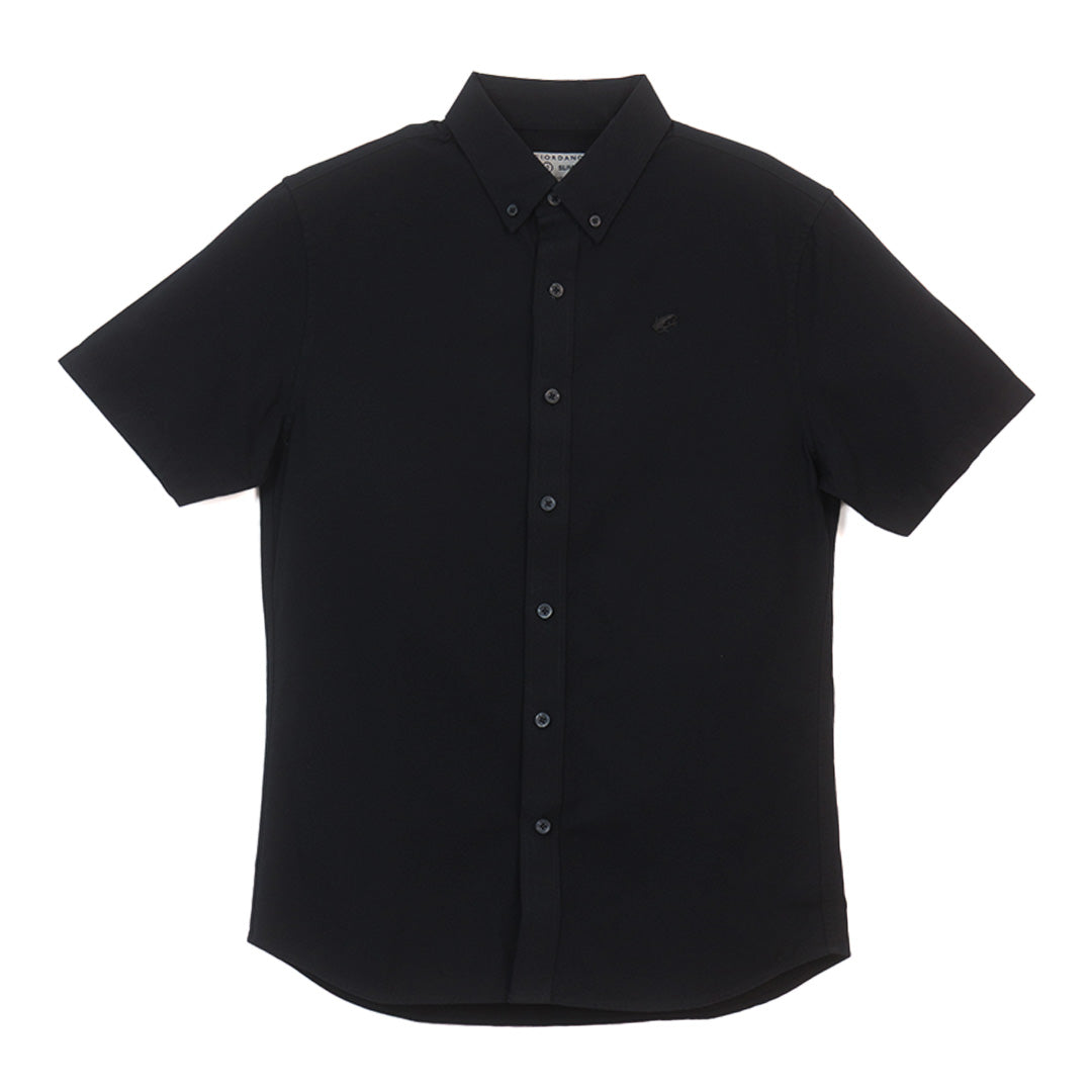 GIORDANO Men's Cotton Oxford Full Opening Short Sleeves Slim Fit Shirt (01046248)