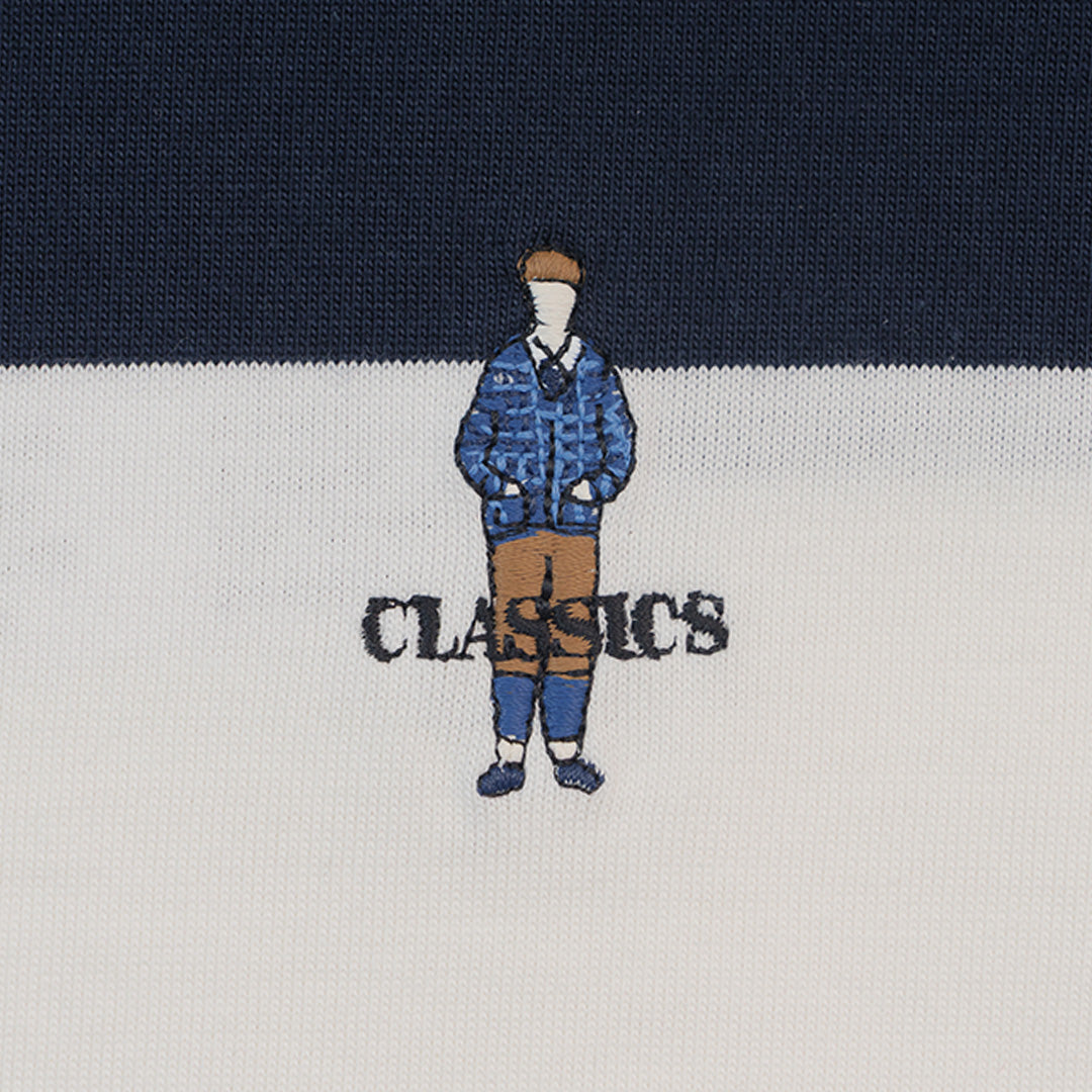 GIORDANO Men's Cotton Jersey Crew Neck Stripe Tee (01025261)