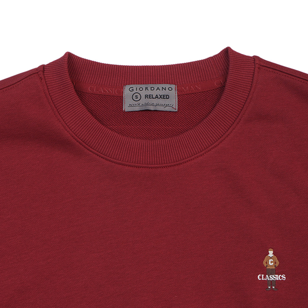 GIORDANO Men's Classics Club French Terry Sweatshirt (01025604)
