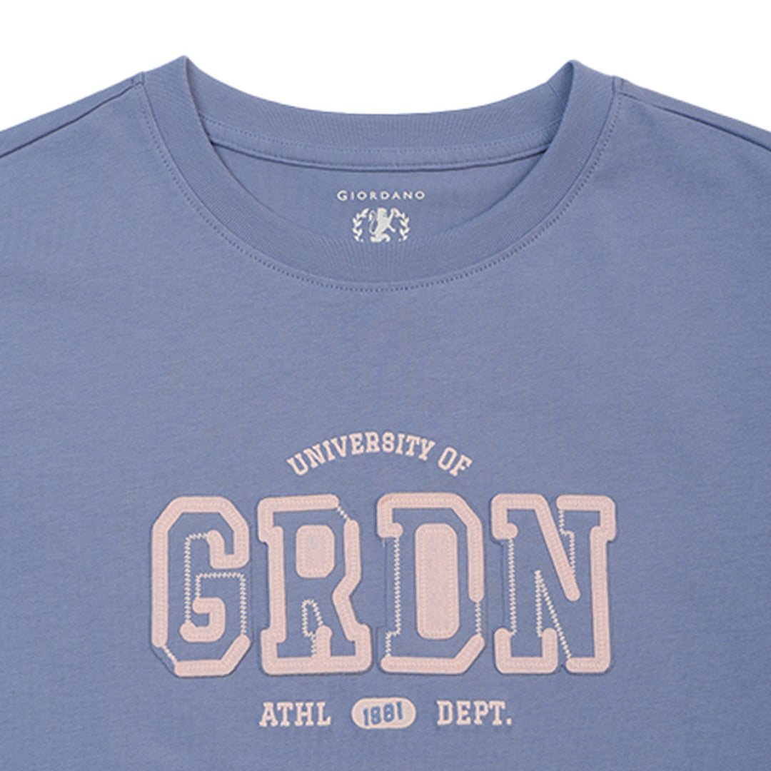 GIORDANO Women's Athletic Dept. Boyfriend Fit Printed Tee (05395232)