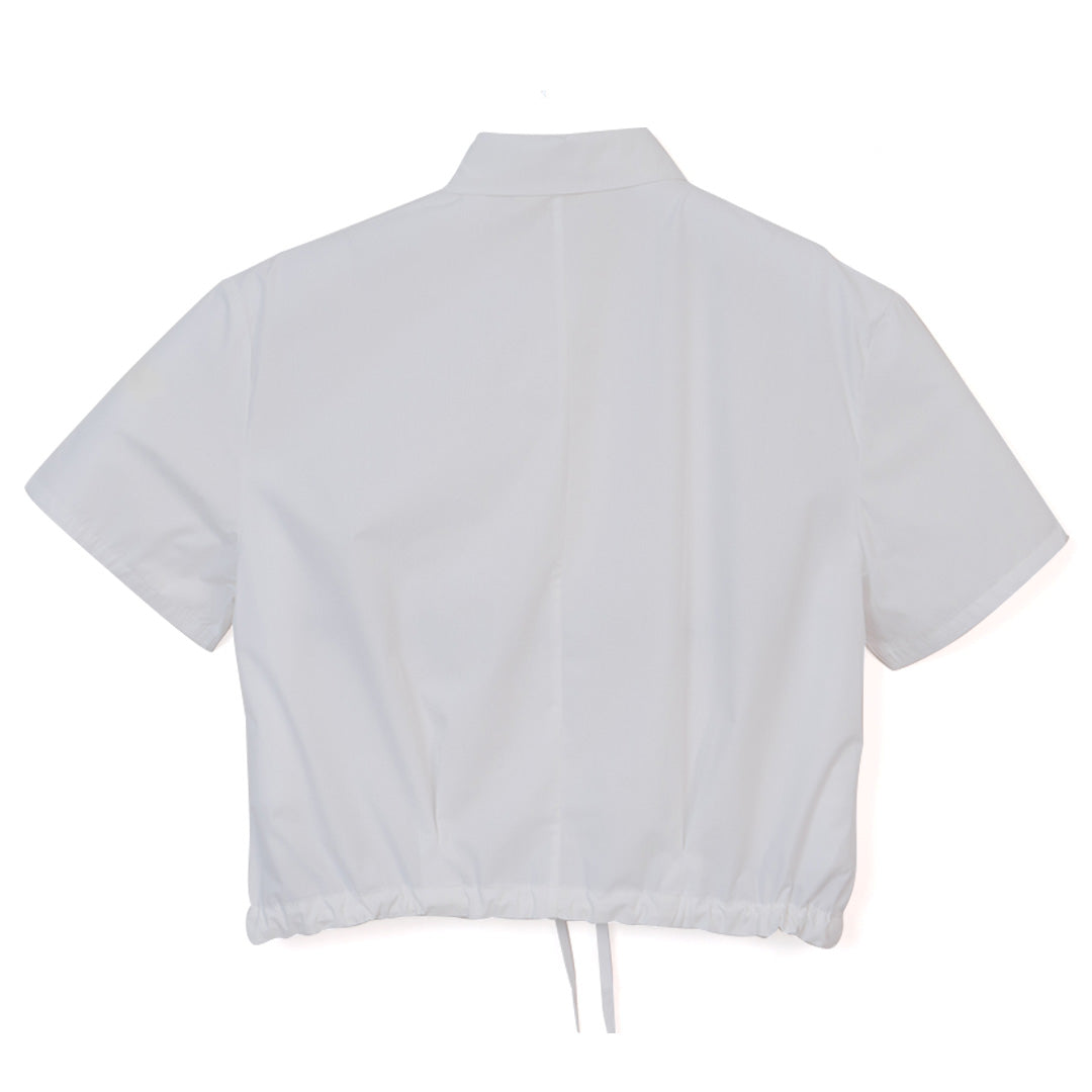 GIORDANO Women's Bamboo Polyester Acute Collar Short Sleeves Boyfriend Fit Shirt (05346220)