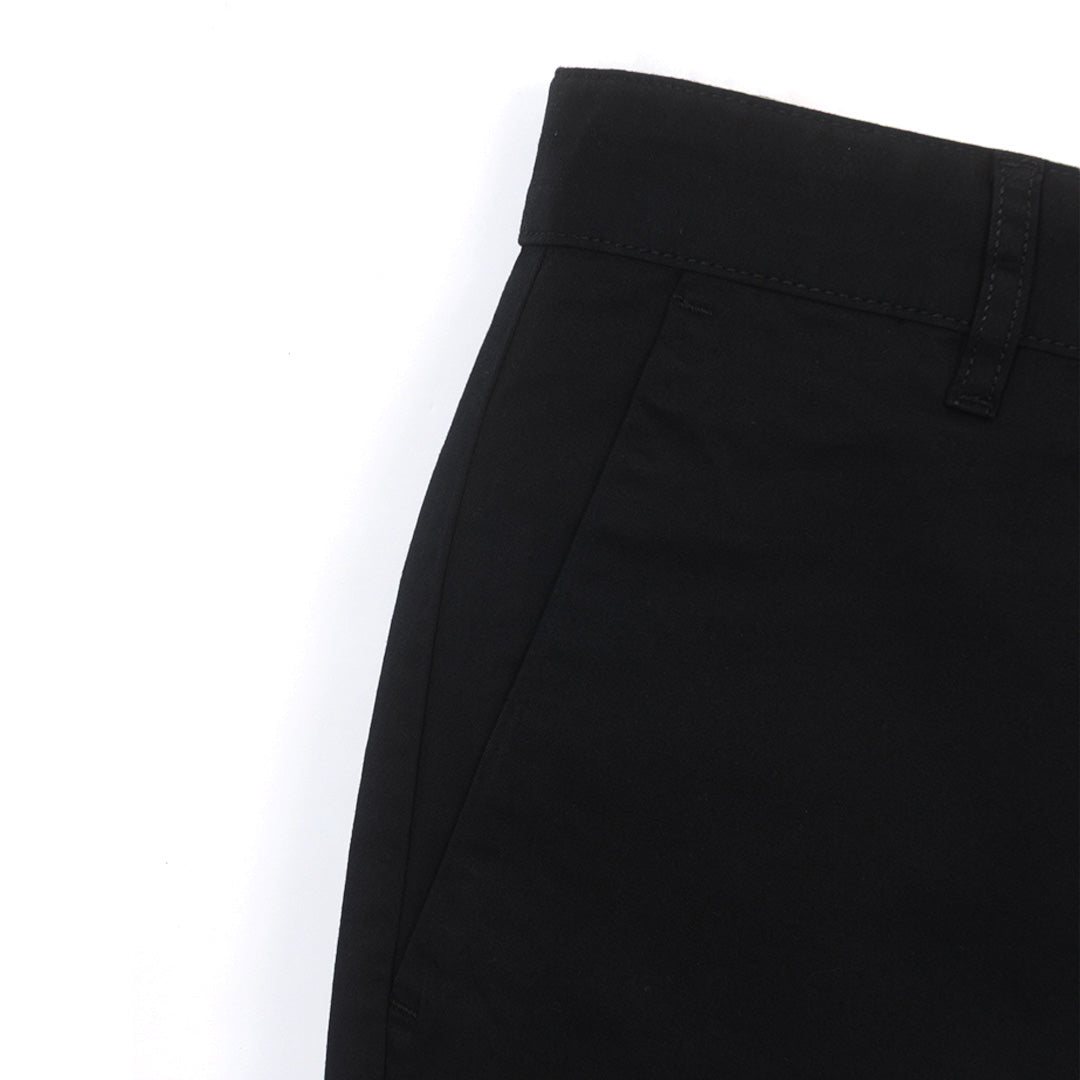 GIORDANO Men's Cotton Lycra Twill Mid Rise Regular Tapered Fit Khakis (01116010)