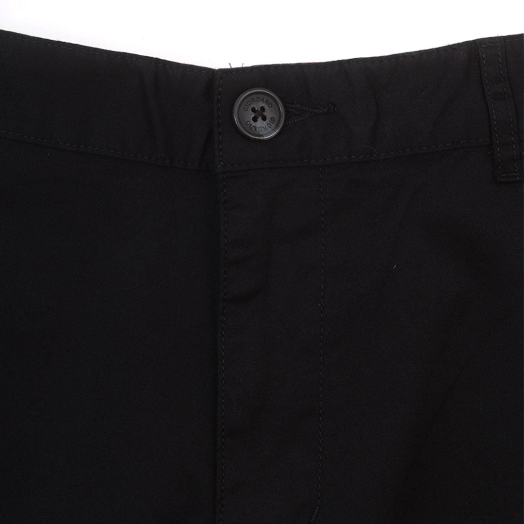 GIORDANO Men's Cotton Lycra Twill Mid Rise Regular Tapered Fit Khakis (01116010)