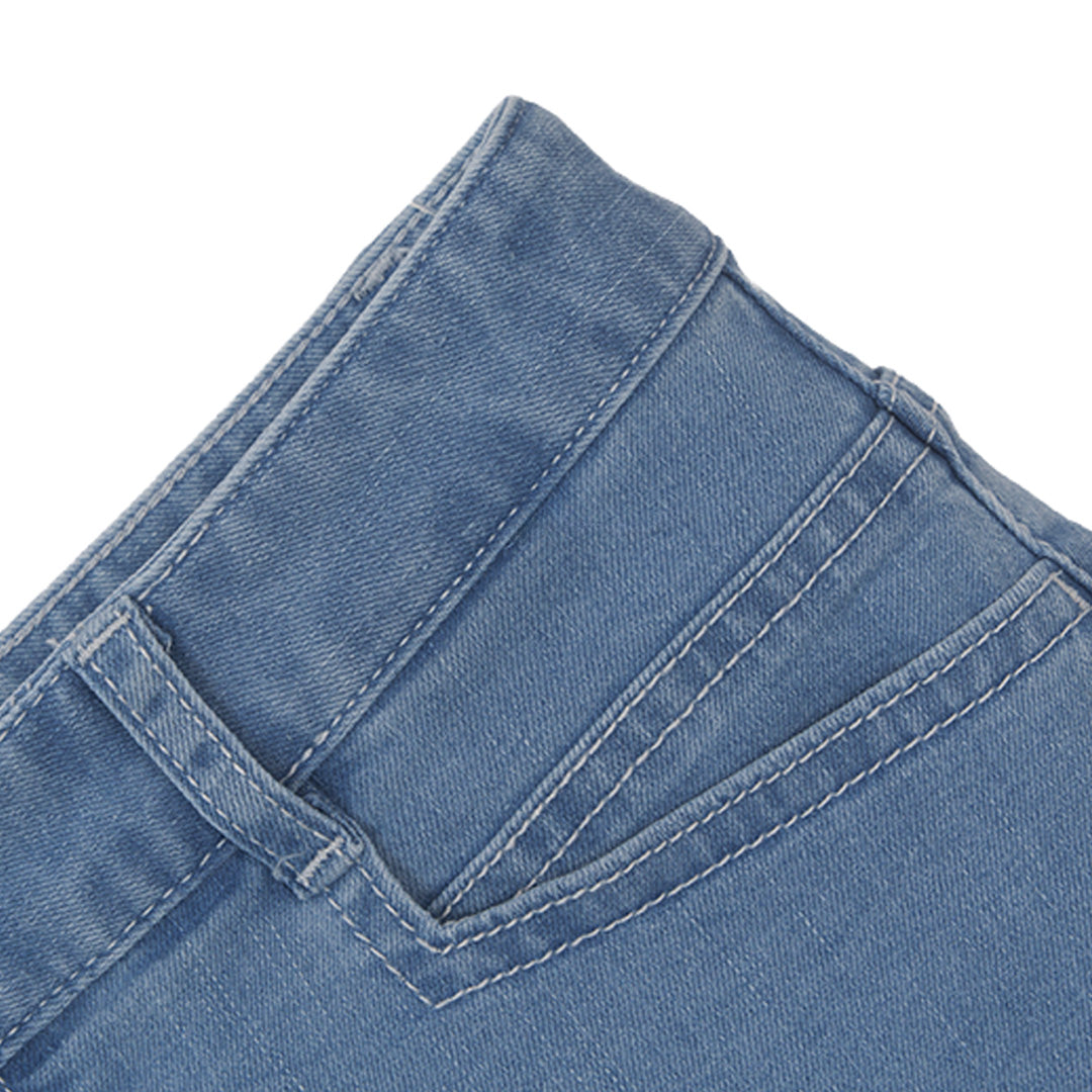 GIORDANO Women's Cotton Polyester Viscose Spandex Denim High Waist Relax Pocket Shorts (05406222)