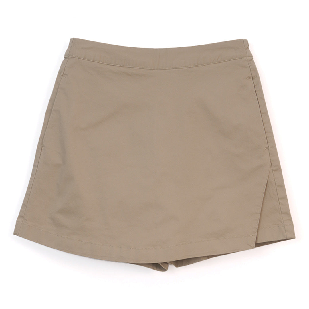 GIORDANO Women's Cotton Spandex High Waist Relax Elastic Waist Skort (05406204)