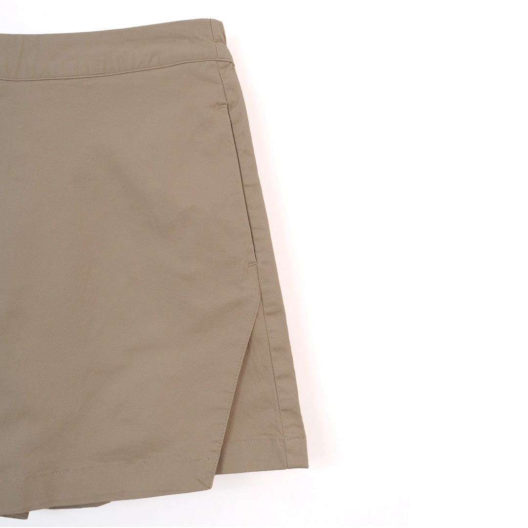 GIORDANO Women's Cotton Spandex High Waist Relax Elastic Waist Skort (05406204)