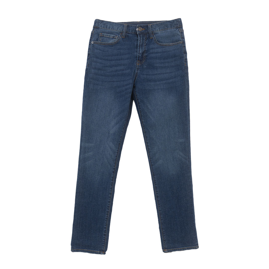 GIORDANO Men's Cotton Elastane Denim Mid Rise Regular Tapered Fit Jeans (01116051)