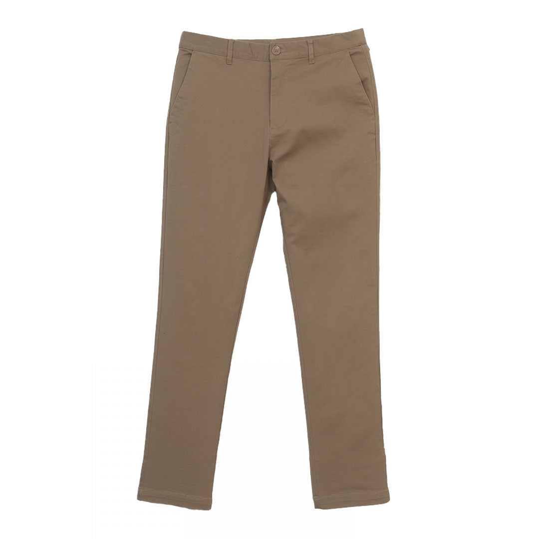 GIORDANO Men's Twill Mid Rise Regular Tapered Khaki Pants (01115027)