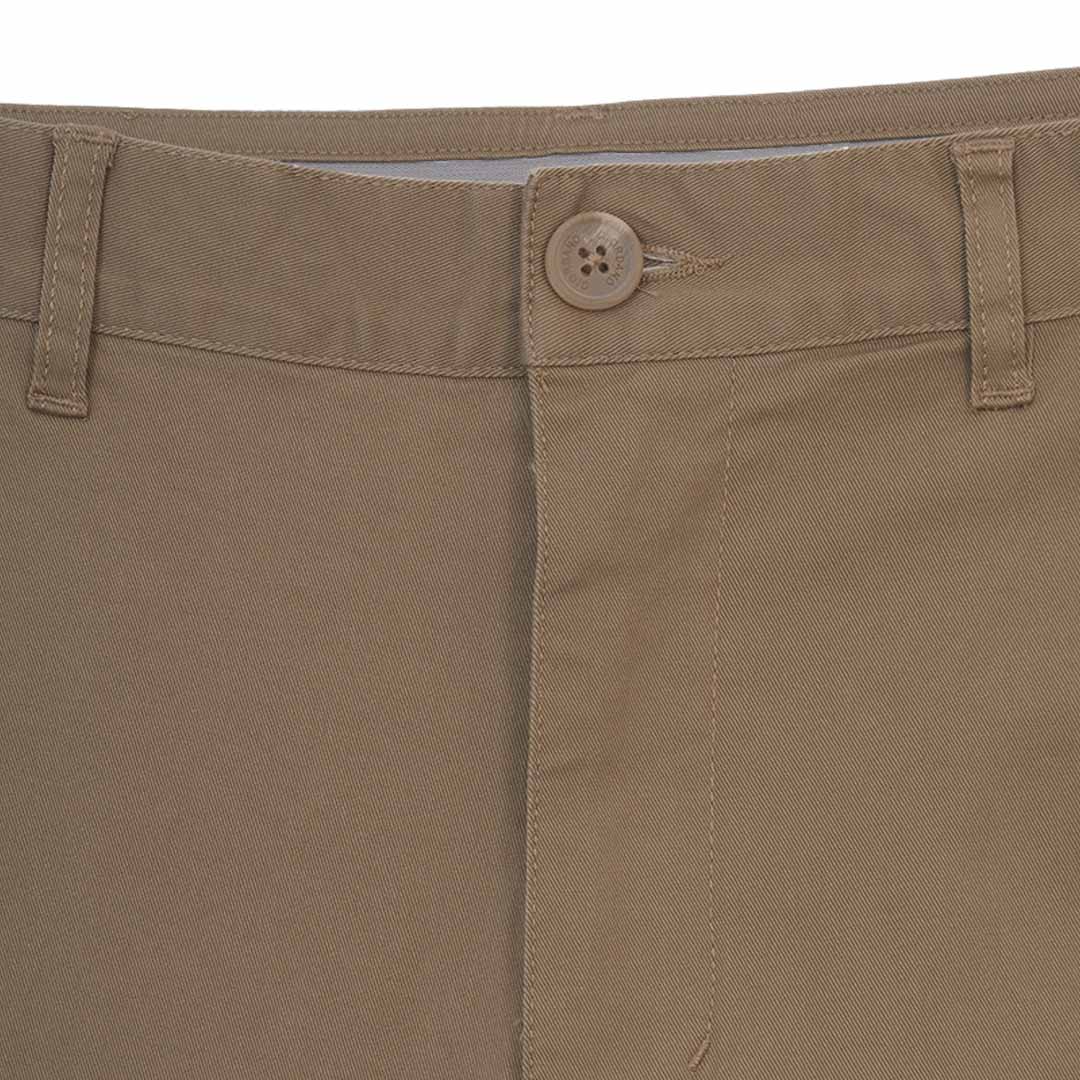 GIORDANO Men's Twill Mid Rise Regular Tapered Khaki Pants (01115027)