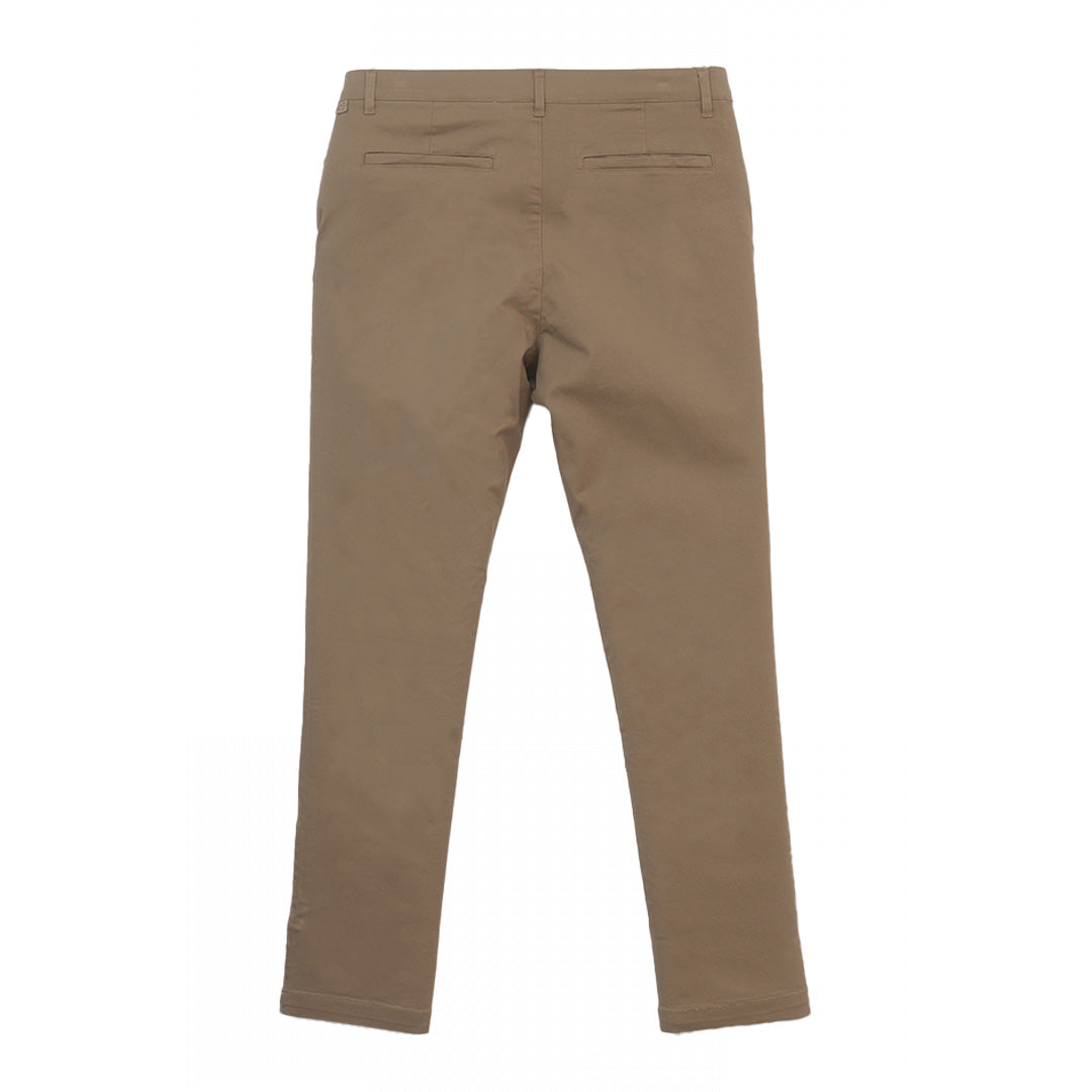 GIORDANO Men's Twill Mid Rise Regular Tapered Khaki Pants (01115027)