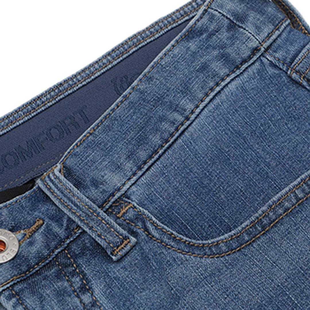 GIORDANO Men's Denim Low Rise Slim Tapered Fit Bermuda Shorts (01105225)