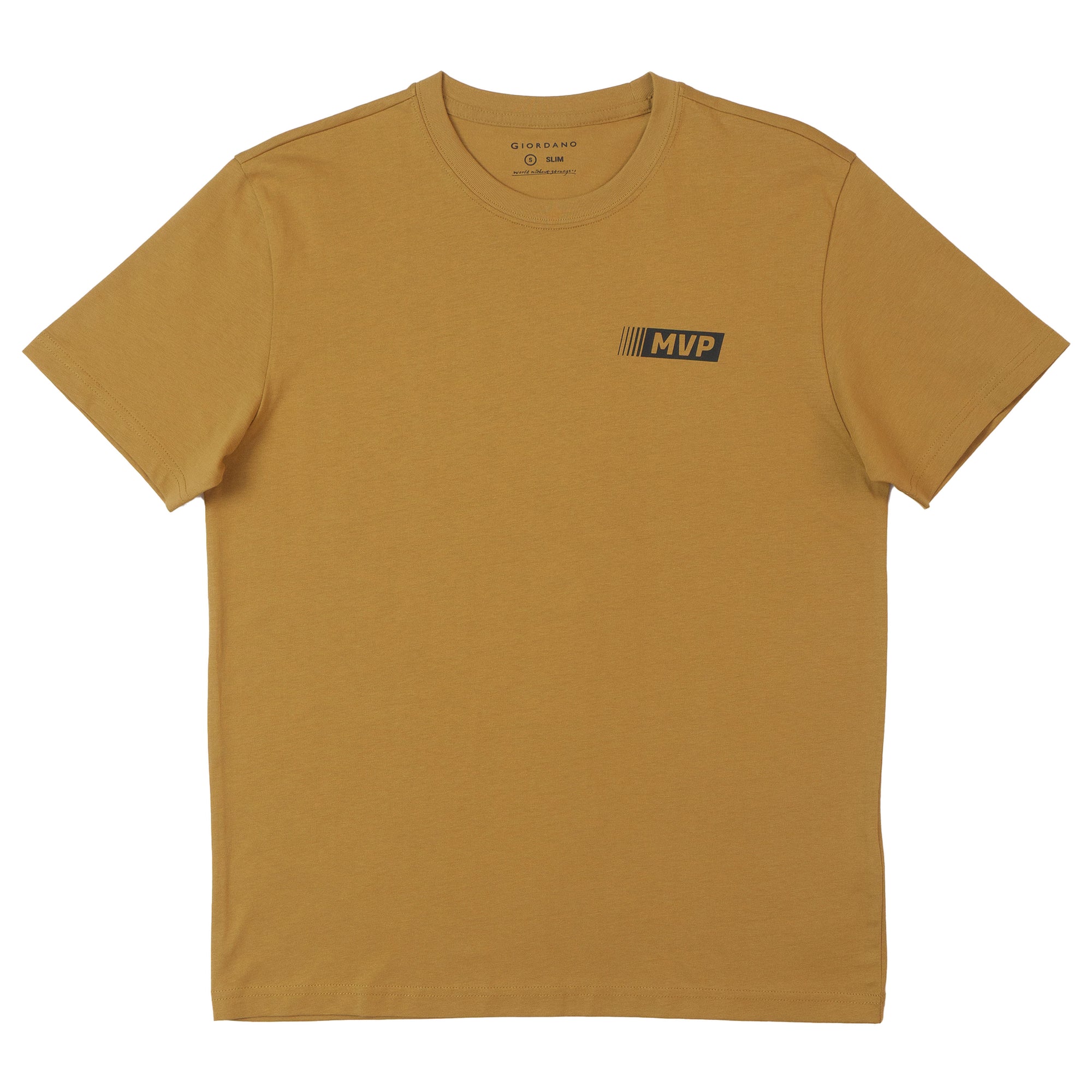 GIORDANO Men's Crew Neck Slim Fit Message Printed Tee (01095312)