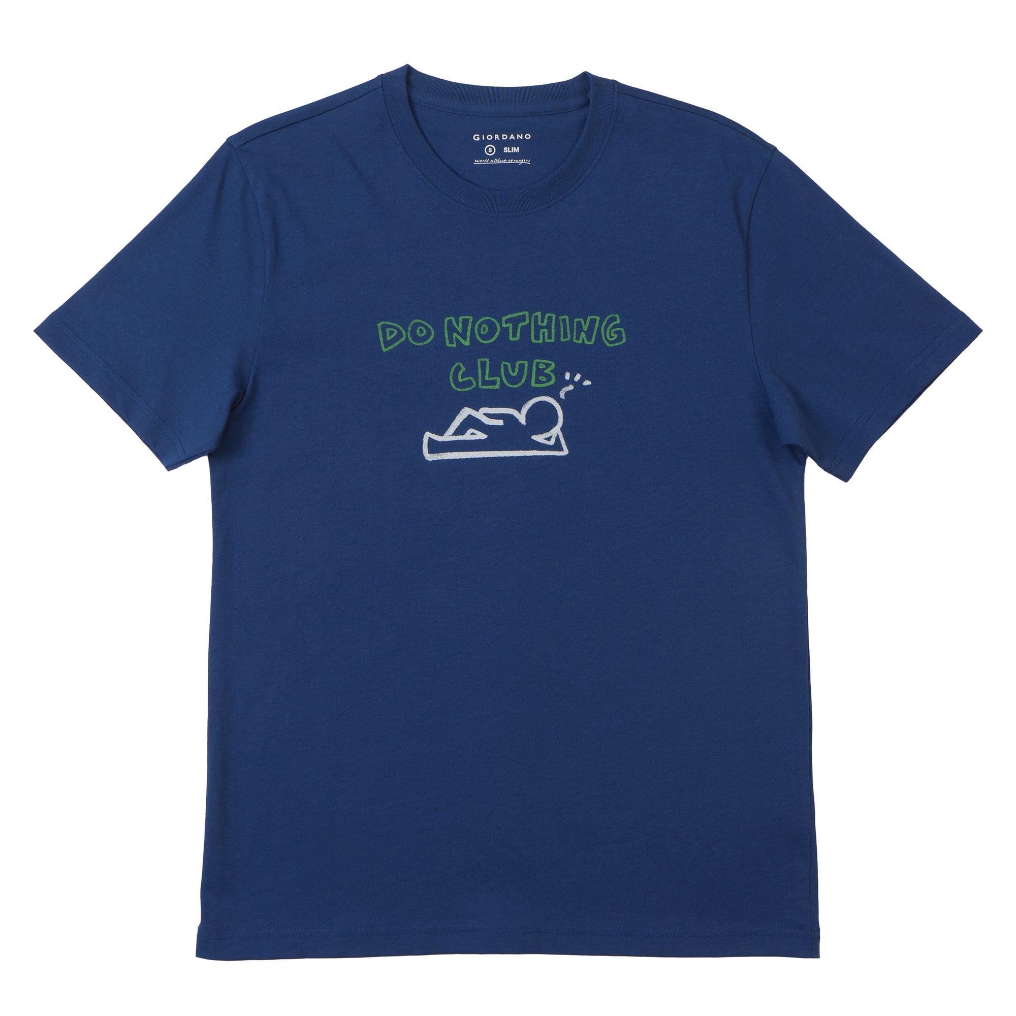 GIORDANO Men's Crew Neck Slim Fit Message Printed Tee (01095312)