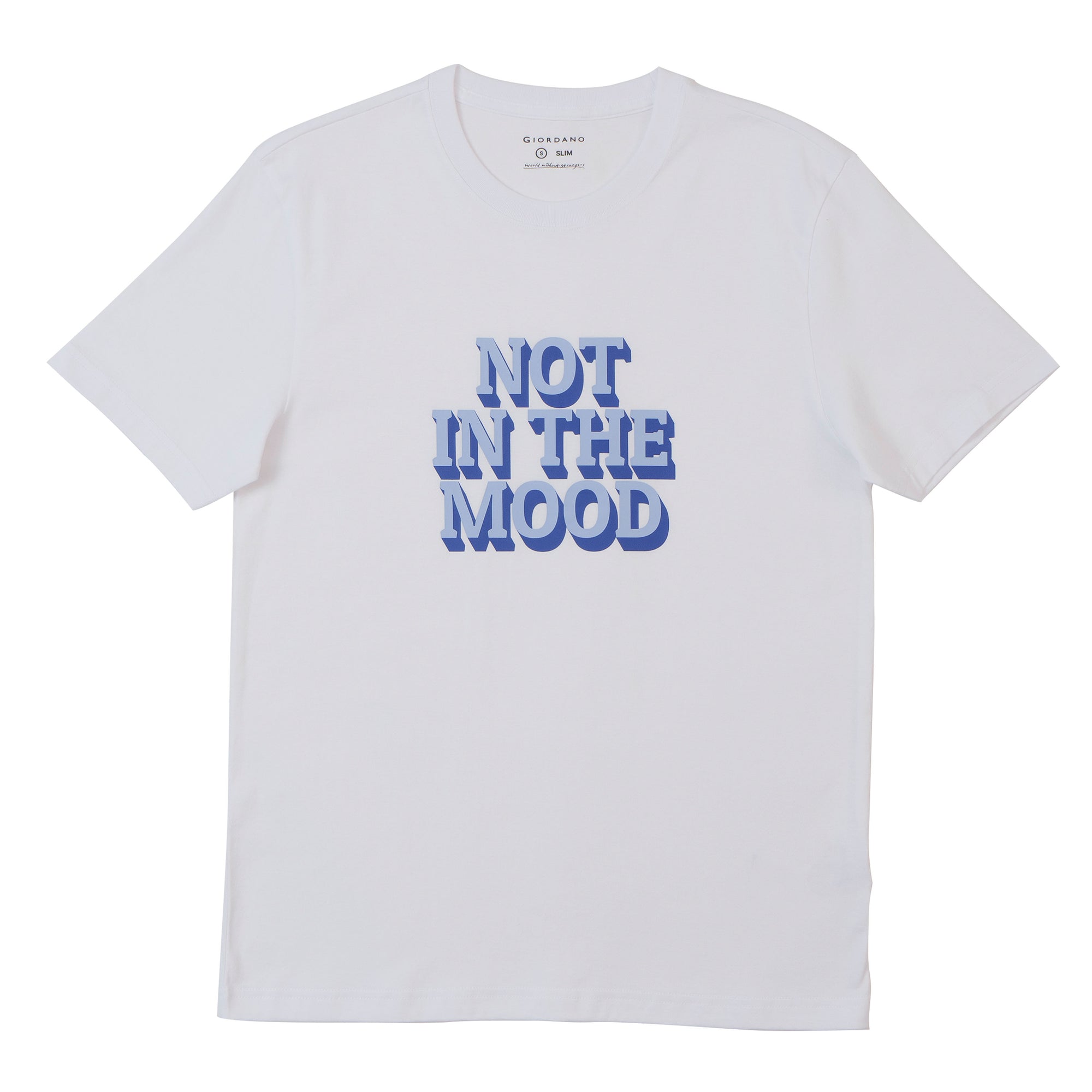 GIORDANO Men's Crew Neck Slim Fit Message Printed Tee (01095312)