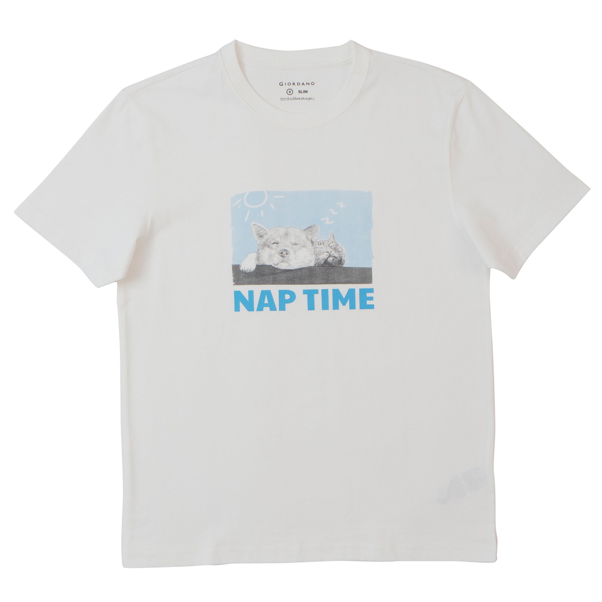 GIORDANO Men's Crew Neck Slim Fit Message Printed Tee (01095312)