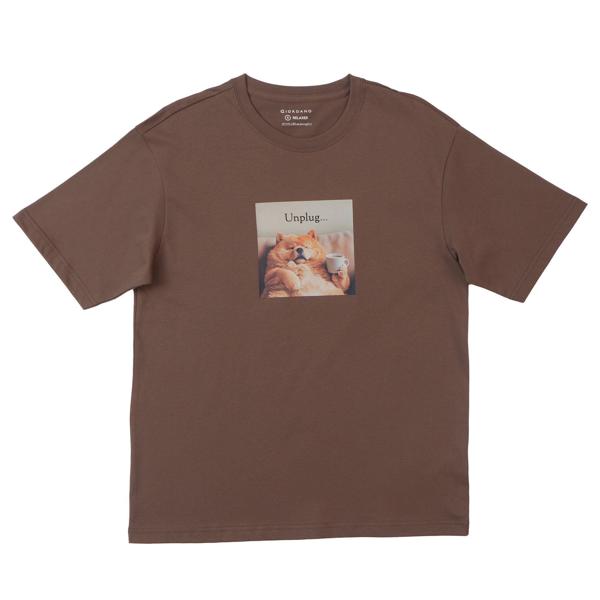 GIORDANO Men's Crew Neck Relax Fit Holiday Printed Tee (01095235)