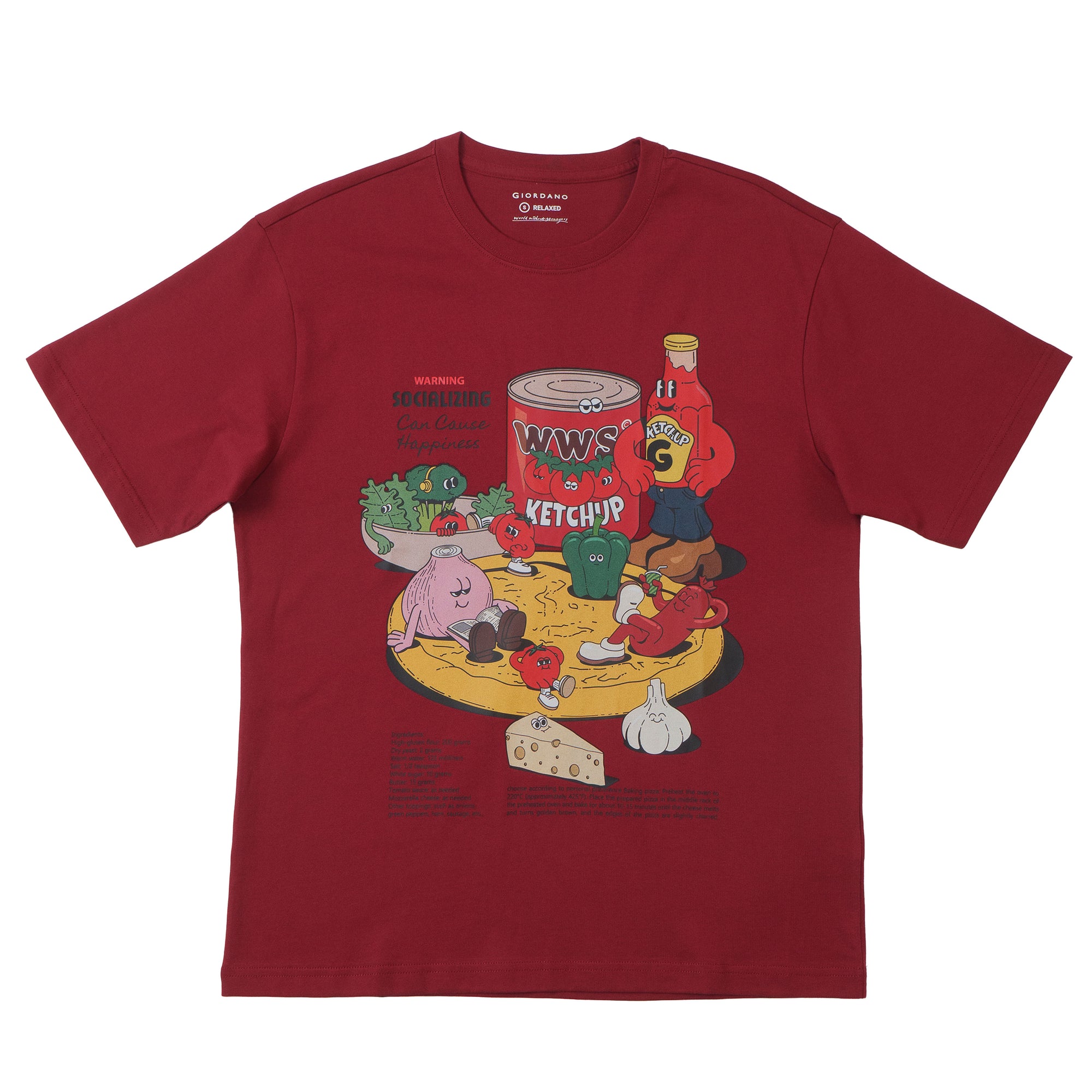 GIORDANO Men's Crew Neck Relax Fit Holiday Printed Tee (01095235)