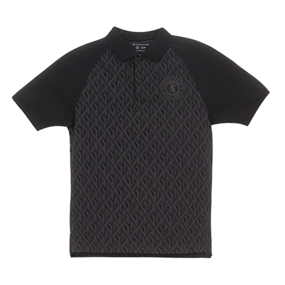 GIORDANO Men's Cotton Lycra Short Sleeve Embroidery World Cup Polo (01016186)