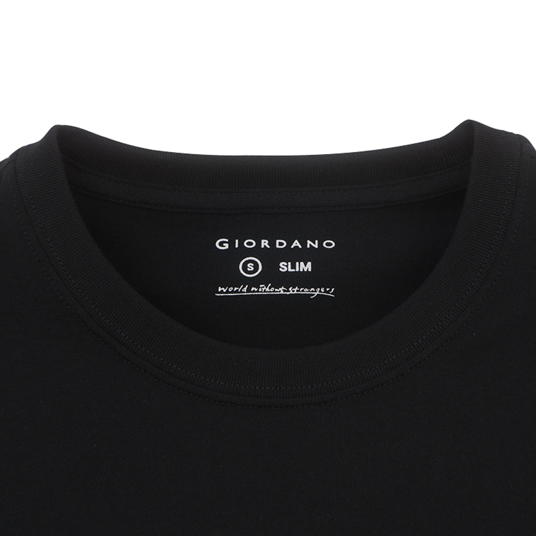 GIORDANO Men's Jersey Crew Neck Short Sleeves WWS Printed Tee (01096311)