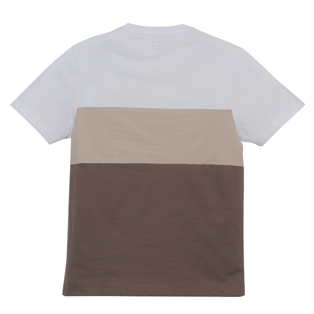 GIORDANO Men's Cotton Jersey Crew Neck Short Sleeve Color Blocking (01026204)