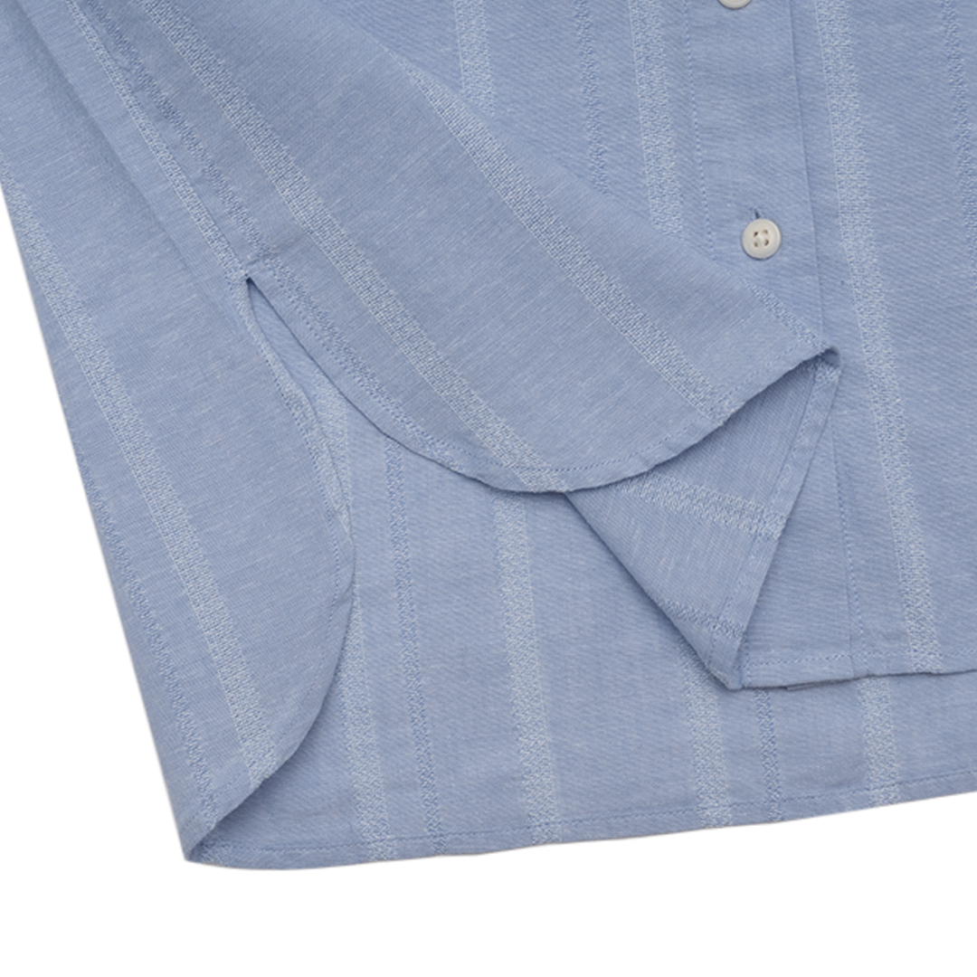GIORDANO Women's Cotton Linen Acute Collar Long Sleeves Loose Fit Shirt (05345223)