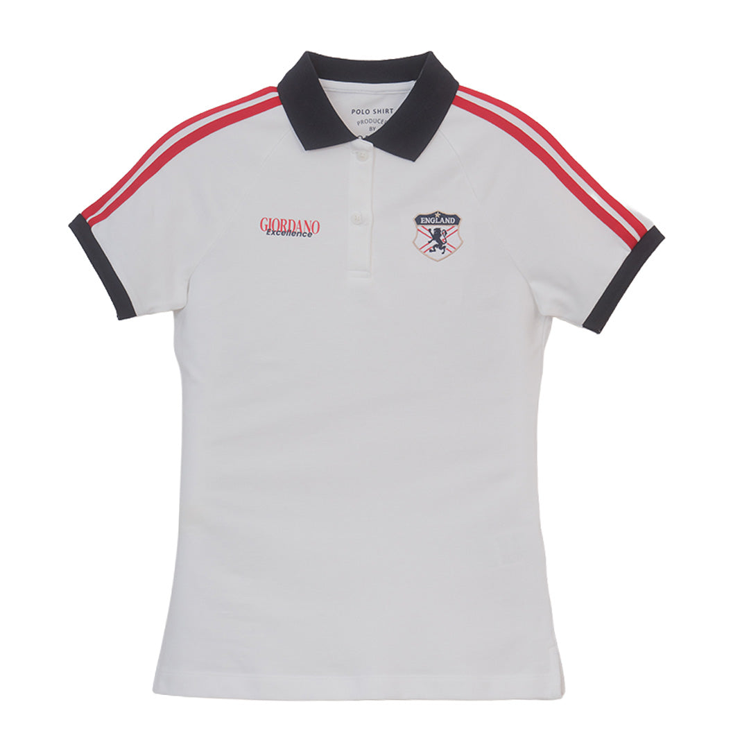 GIORDANO Women's Cotton Lycra Short Sleeve Embroidery World Cup Polo (05316178)
