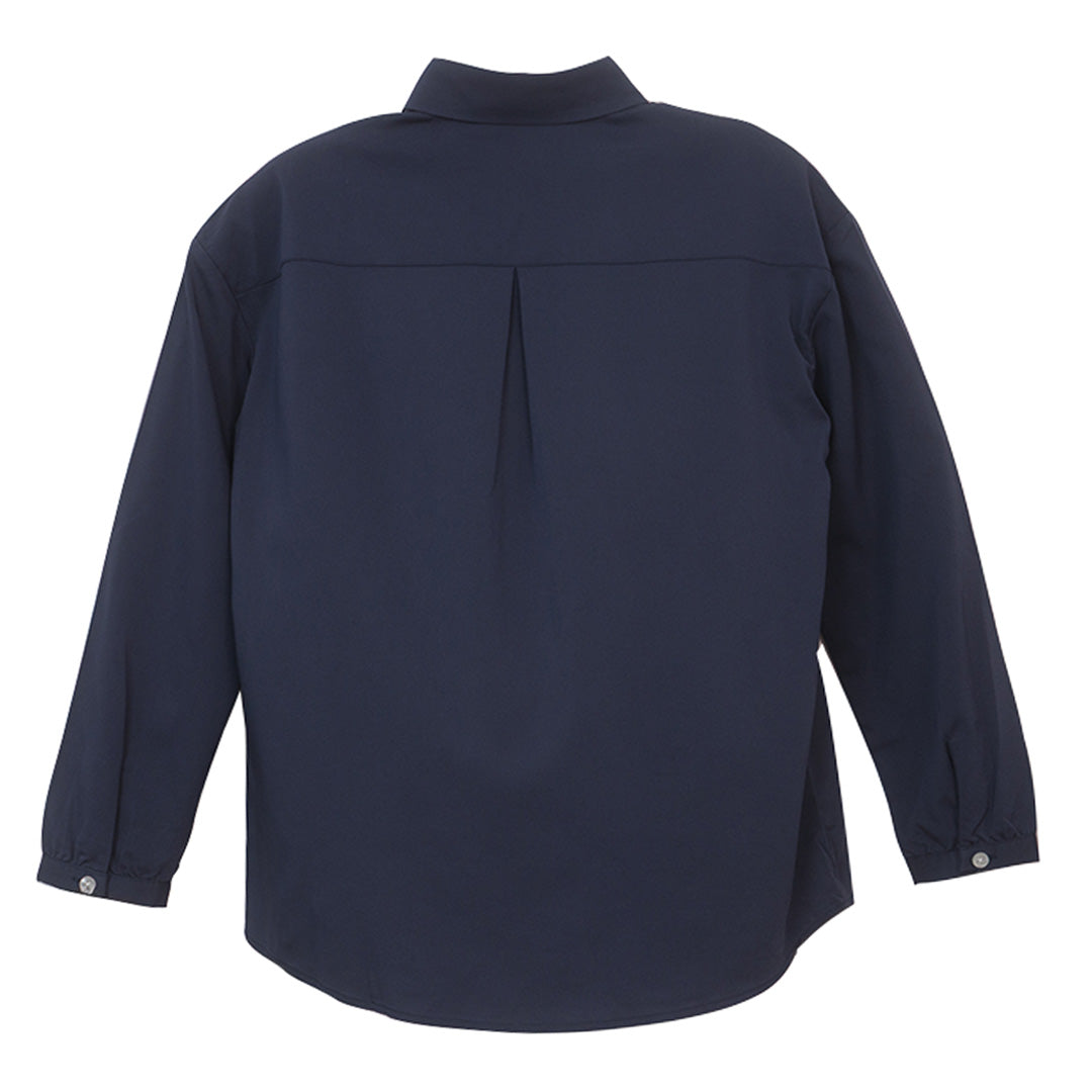 GIORDANO Women's Twill Acute Collar Long Sleeves Loose Fit Shirt (05345023)