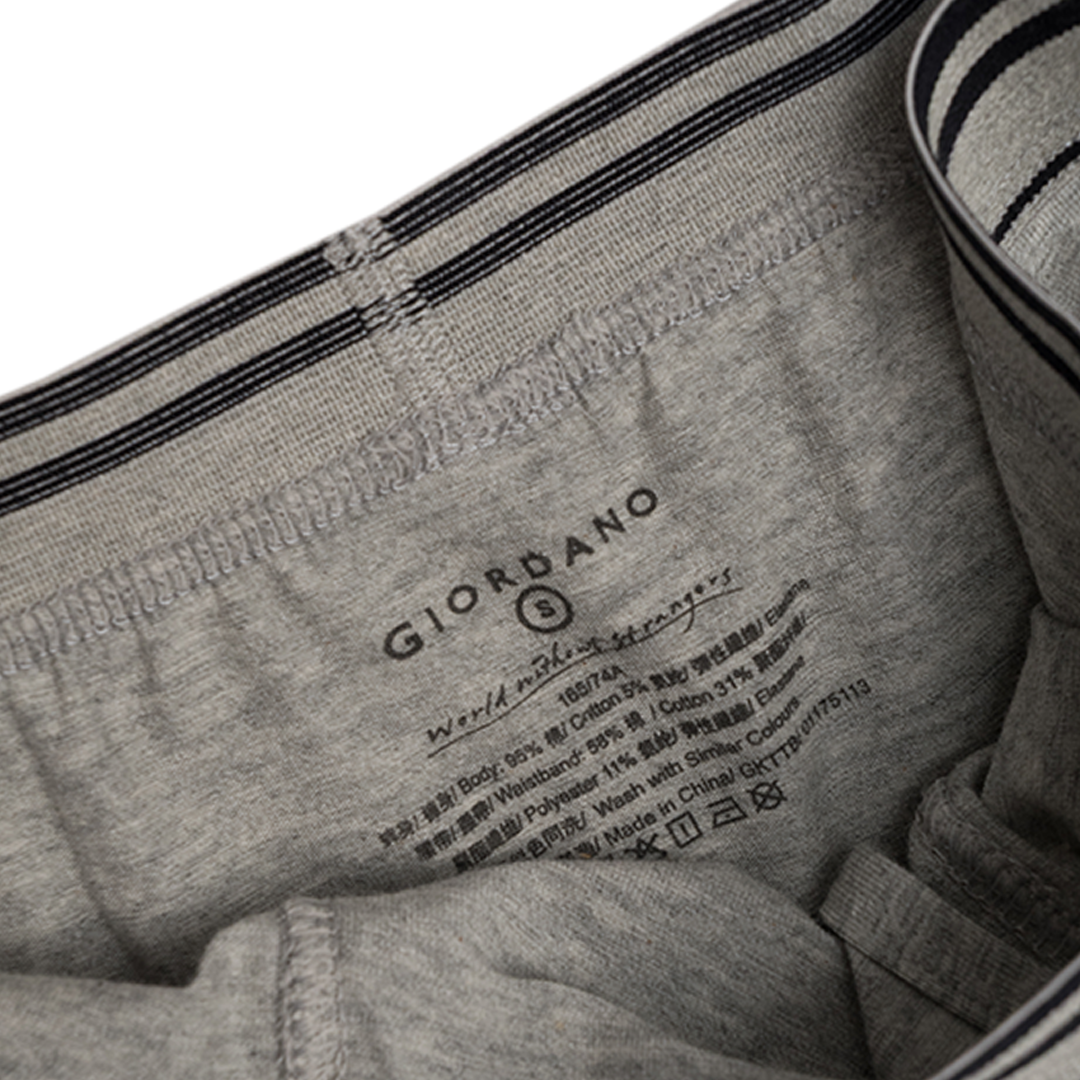 GIORDANO Men's Cotton Spandex Jersey 3 in a Pack Essential Boxer Brief (01175113)