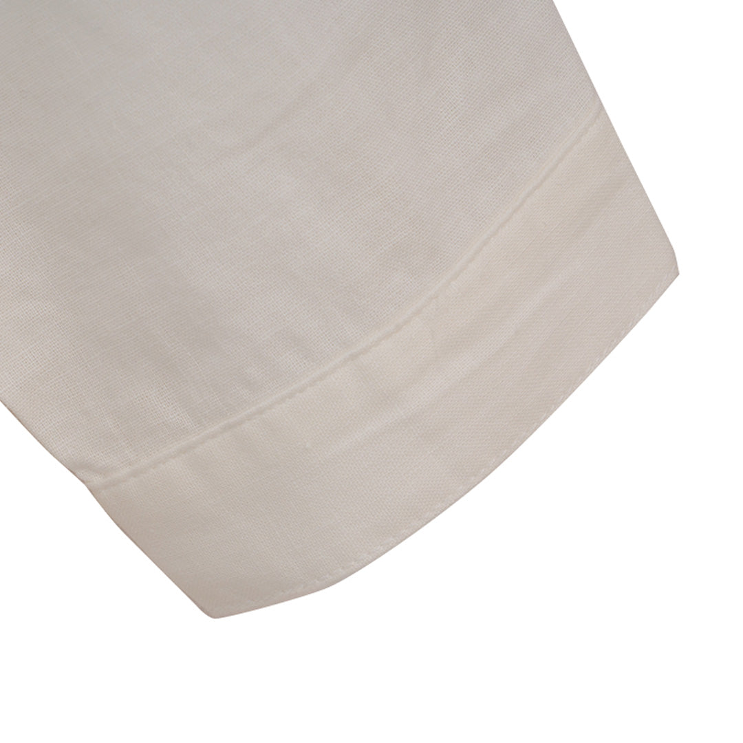 GIORDANO Women's Linen Cotton Poplin Stand Collar Long Sleeves Comfort Fit Shirt (05345201)