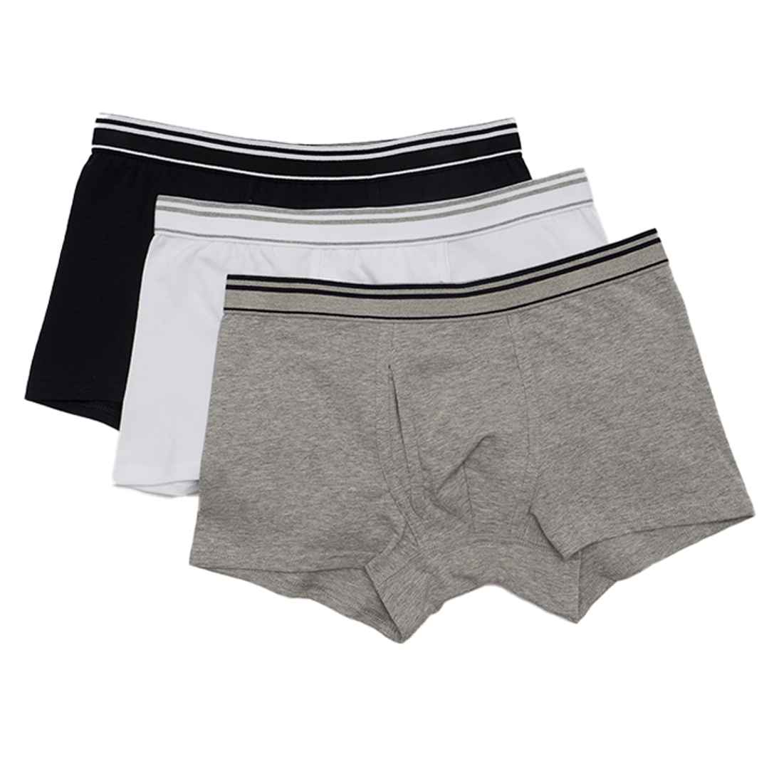 GIORDANO Men's Cotton Spandex Jersey 3 in a Pack Essential Boxer Brief (01175113)