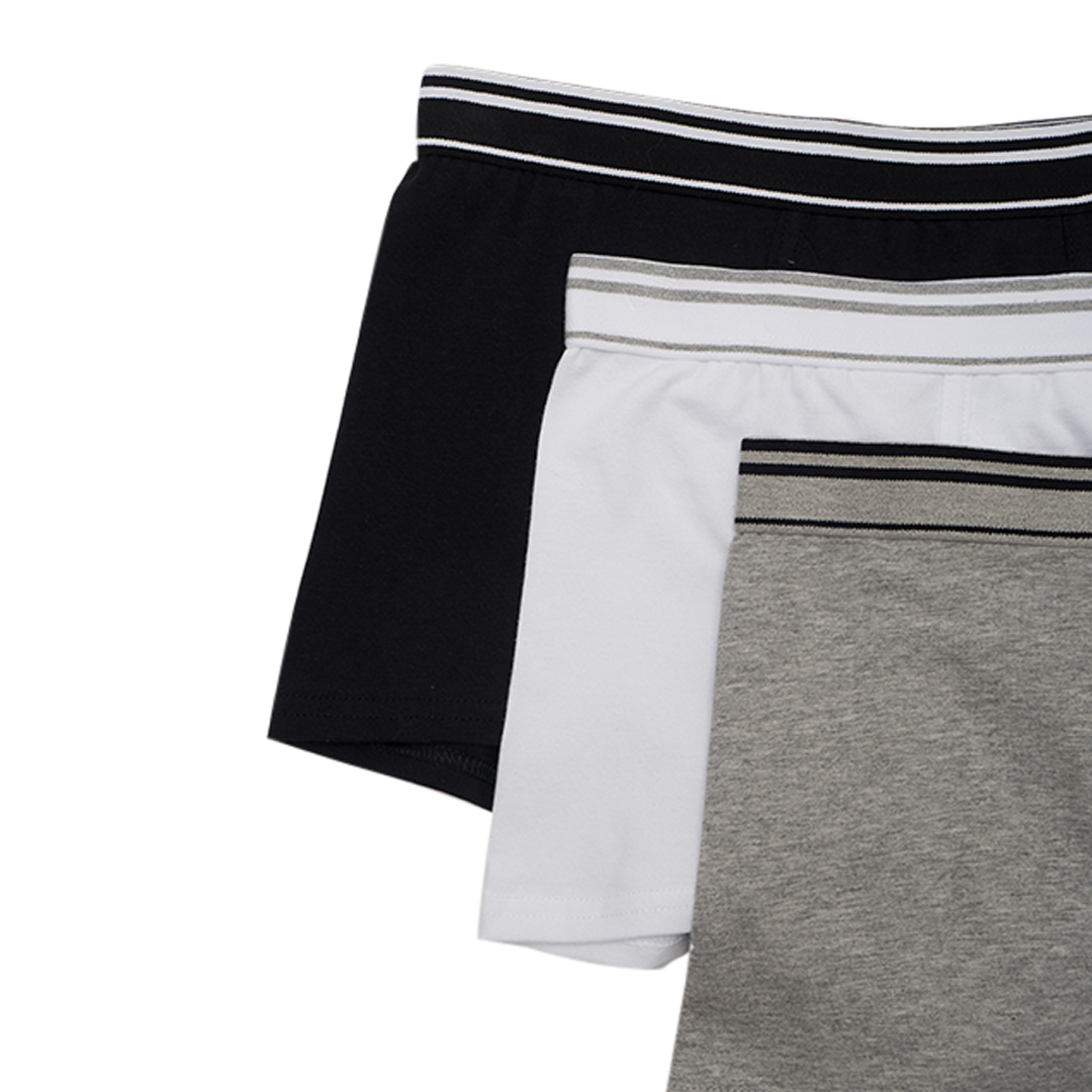 GIORDANO Men's Cotton Spandex Jersey 3 in a Pack Essential Boxer Brief (01175113)