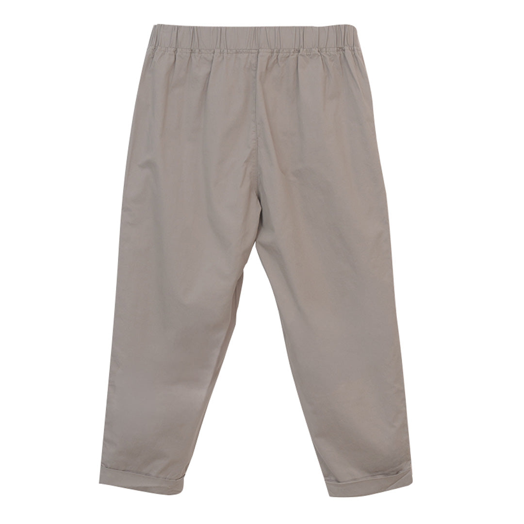 GIORDANO Women's Cotton Twill Mid Rise Relax Tapered Audrey Cropped Pants (05426256)