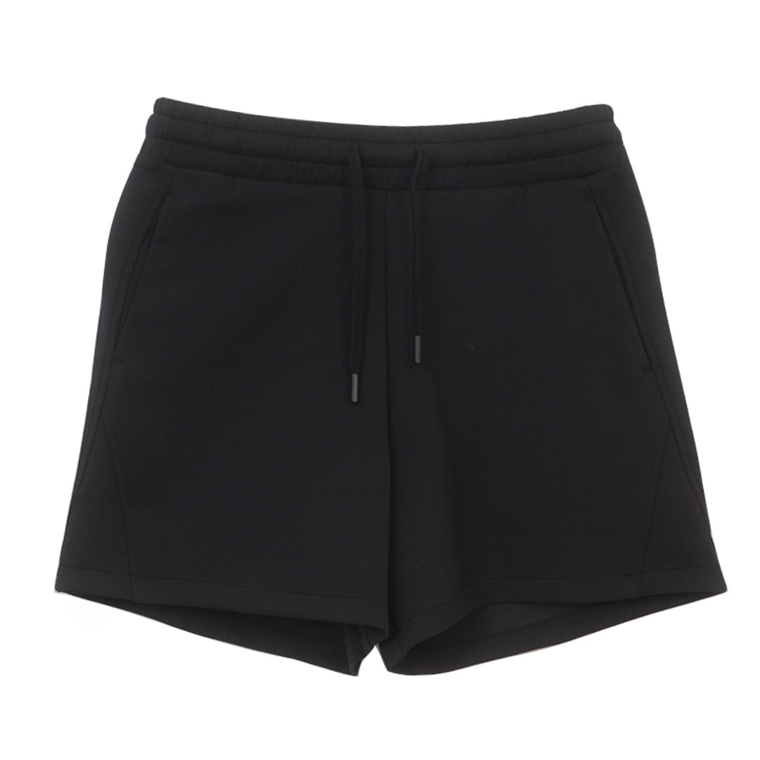 GIORDANO Women's Cotton Polyester High Waist Relax Fit Elastic Waist Shorts (05406401)
