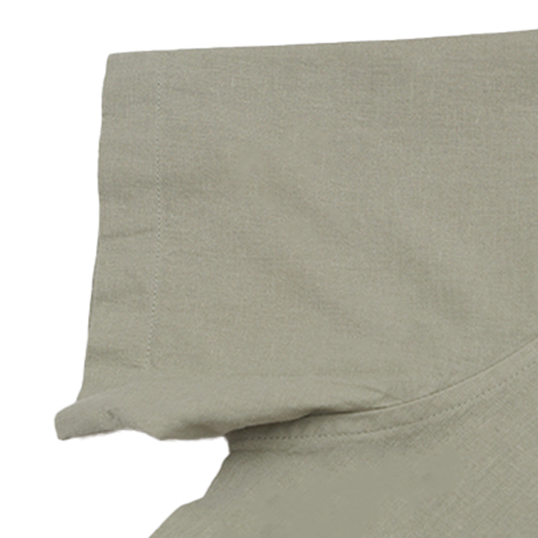 GIORDANO Men's Linen Cotton Poplin Stand Collar Short Sleeves Shirt (01045204)