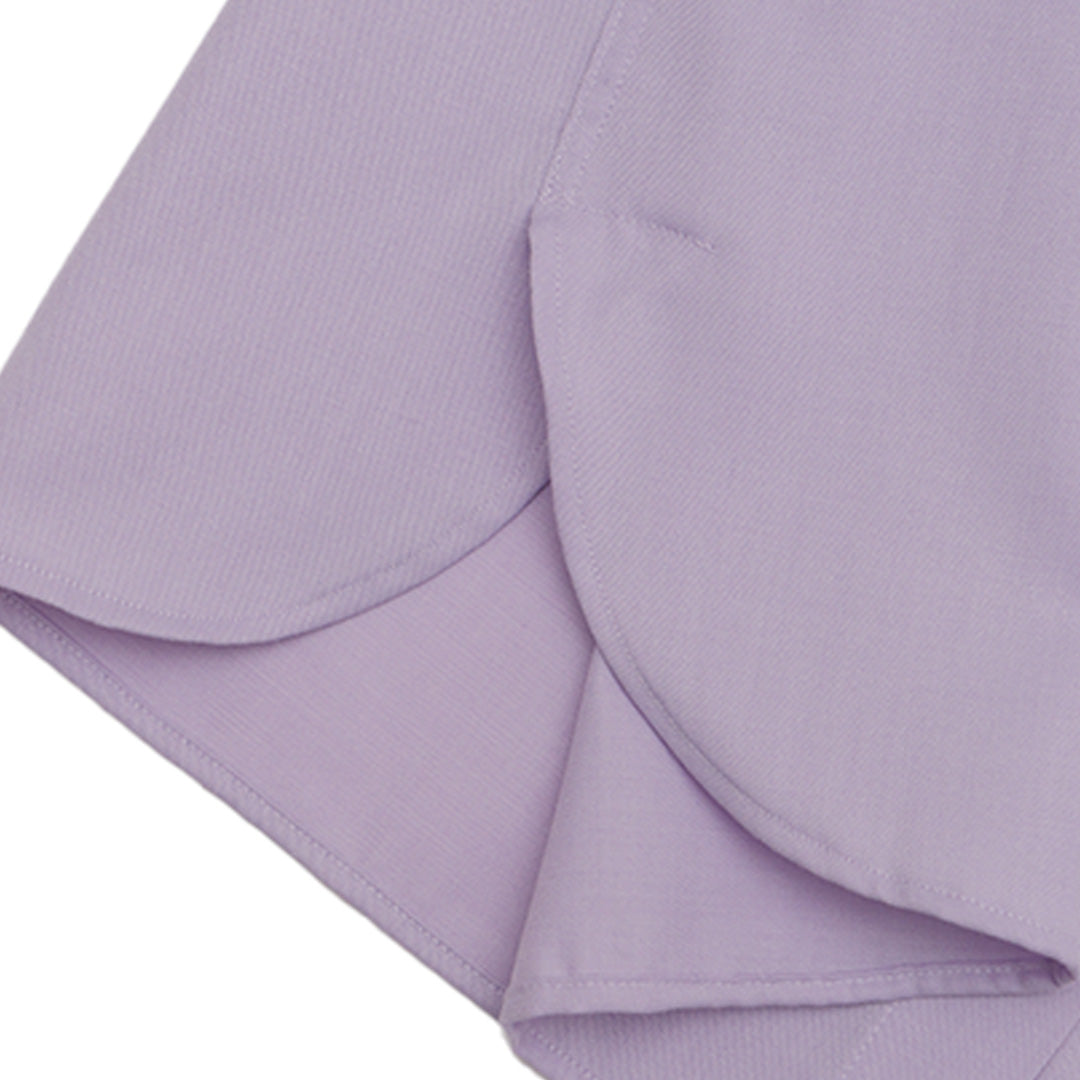 GIORDANO Women's Twill Acute Collar Short Sleeves Loose Fit Shirt (05345204)