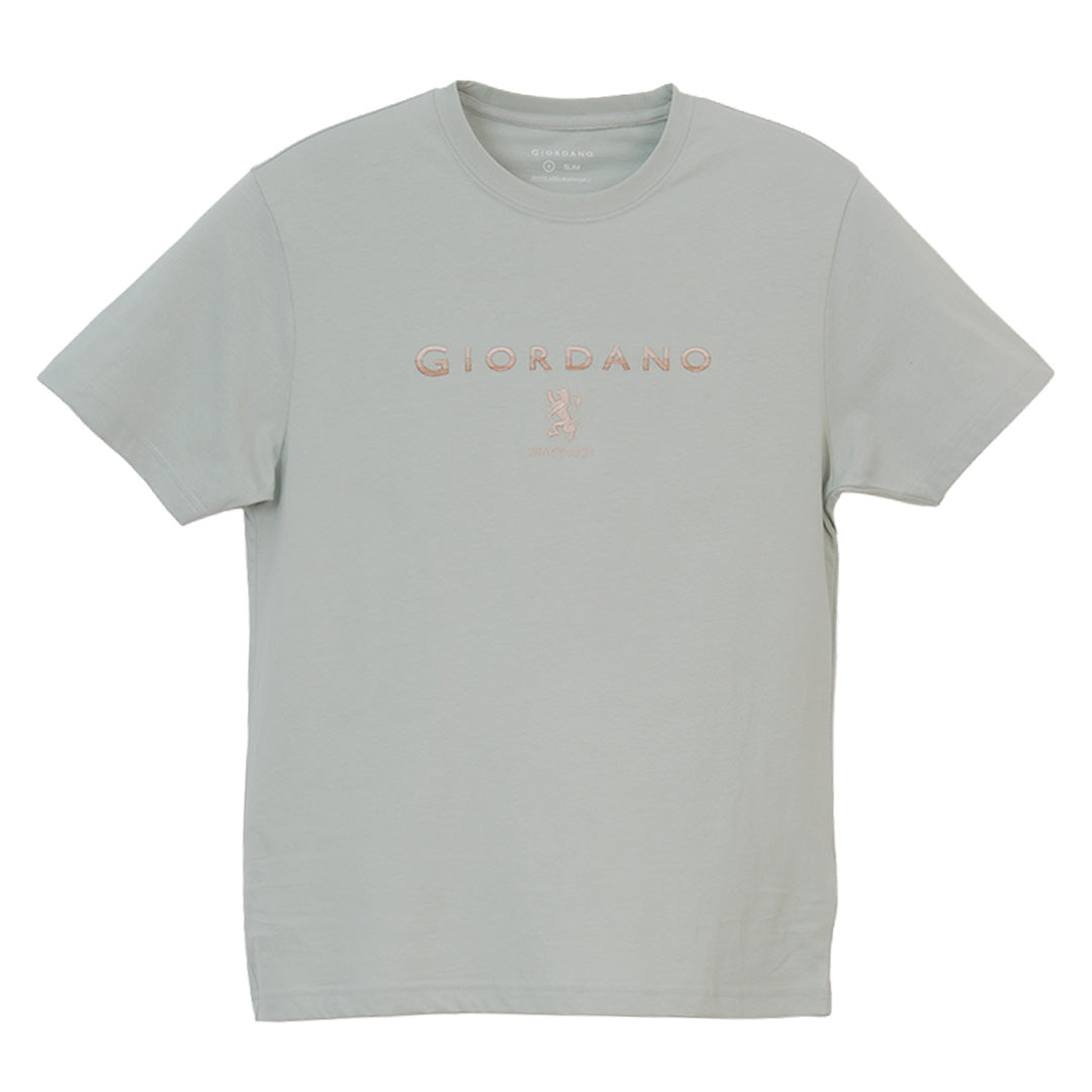 GIORDANO Men's Slim Fit Lion Logo Tee (01096202)
