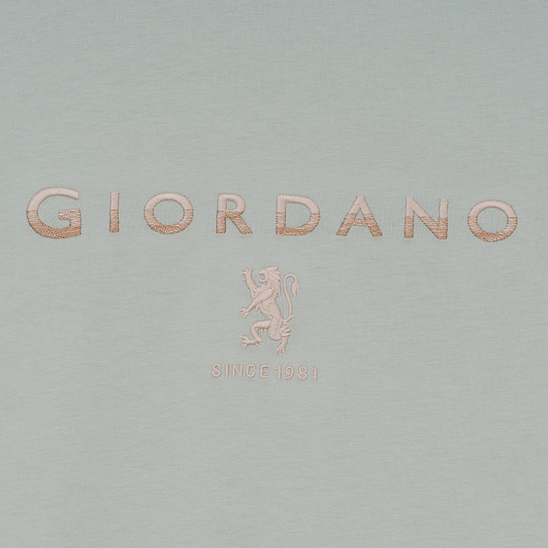GIORDANO Men's Slim Fit Lion Logo Tee (01096202)