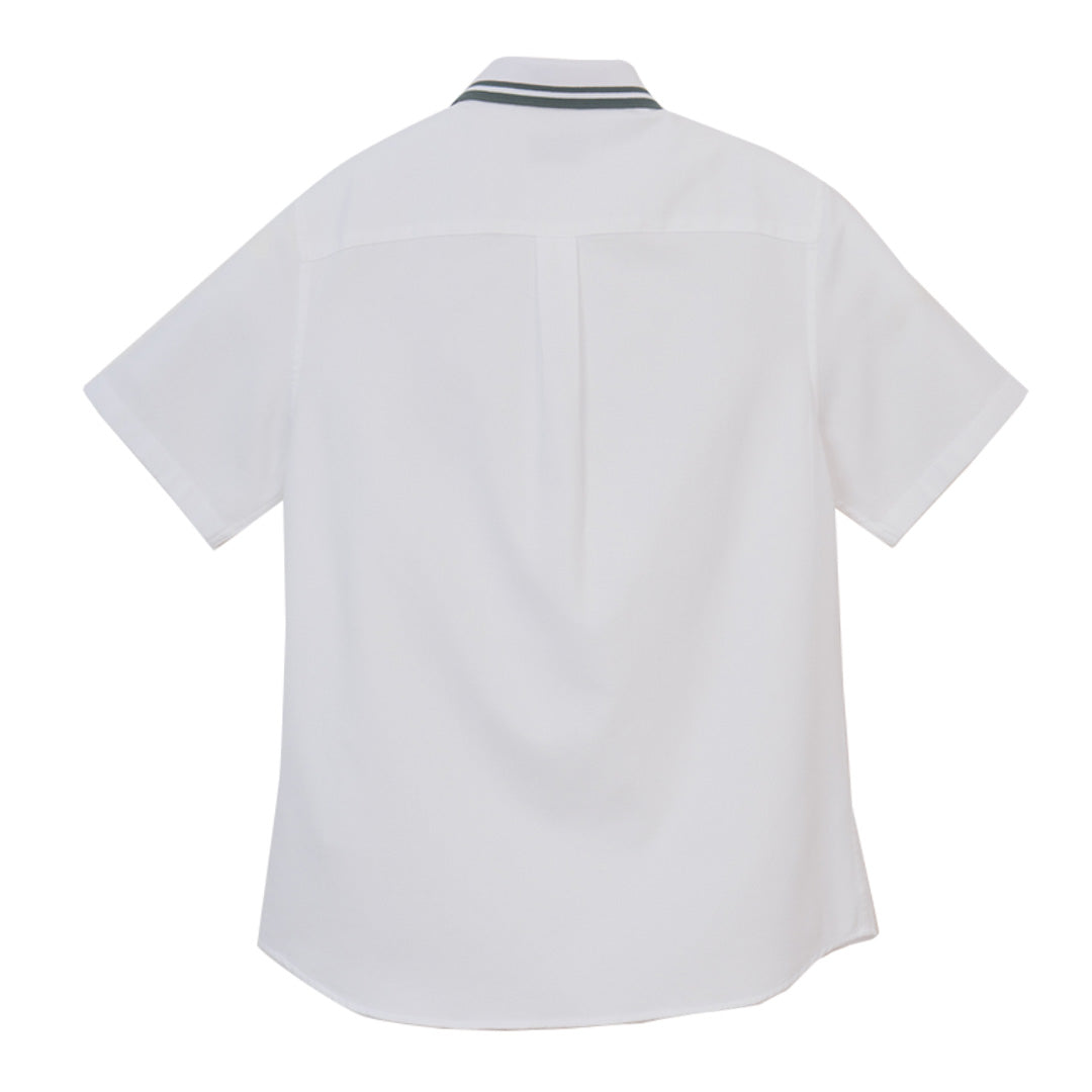 GIORDANO Men's Waffle Short Sleeves Button Front Garment Wash Shirt (01046234)