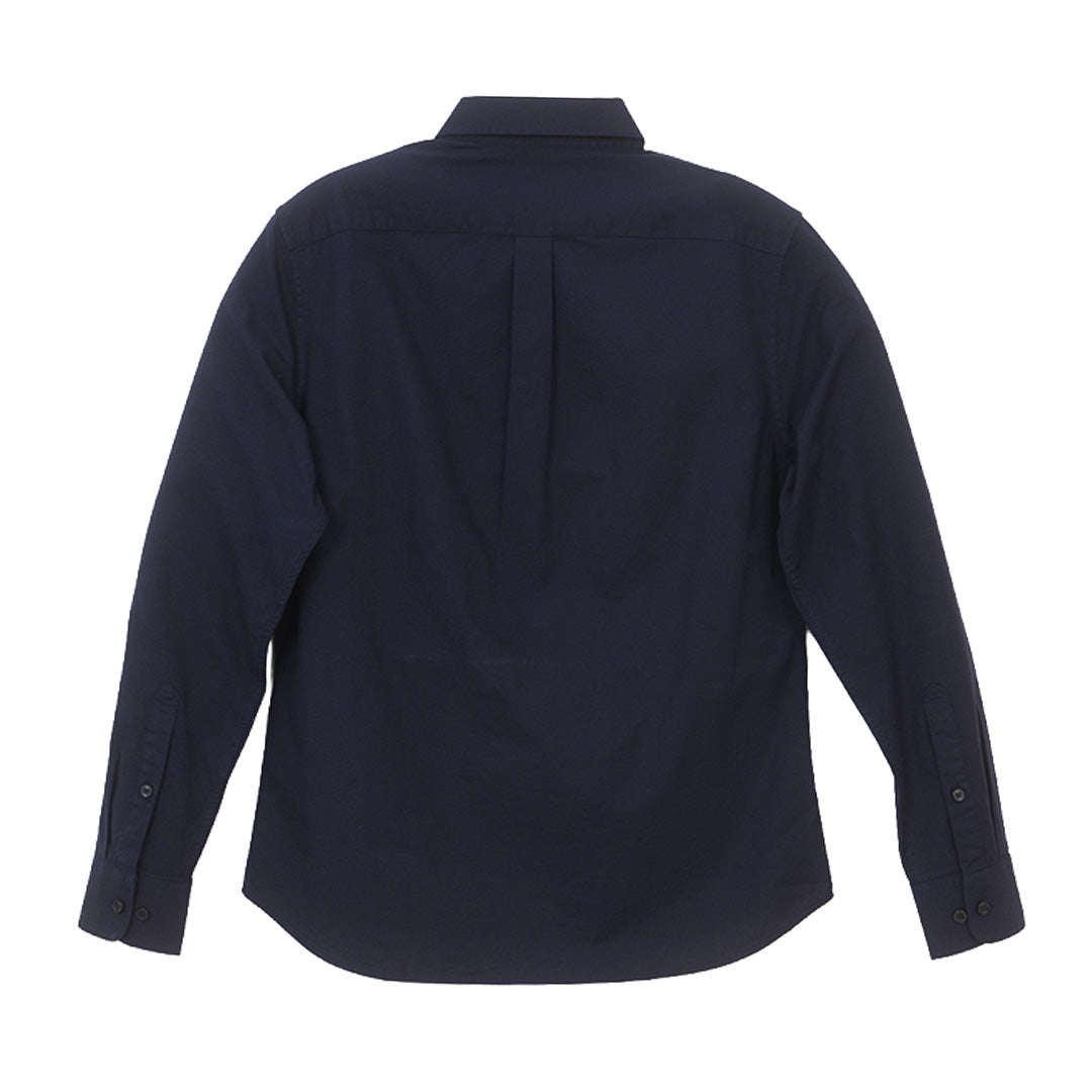 GIORDANO Men's Oxford Long Sleeves Embroidery Garment Wash Shirt (01046083)