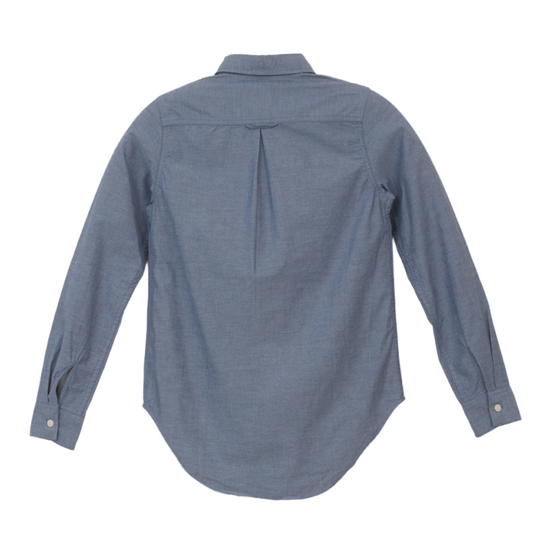 GIORDANO Women's Cotton Denim Roll-Up Sleeves Regular Fit Shirt (05347036)