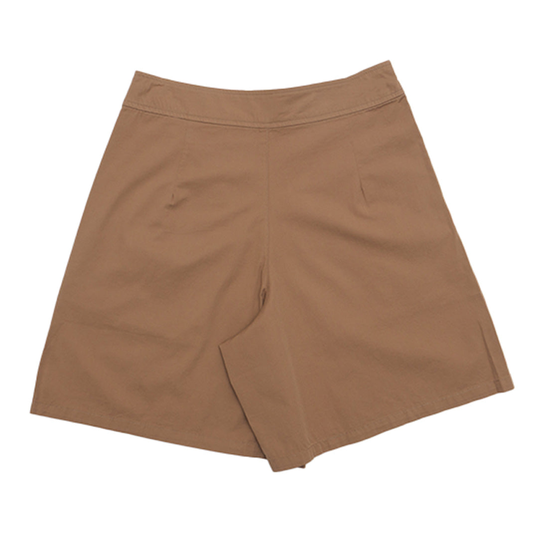 GIORDANO Women's Beau Monde Cotton Twill Mid Rise Loose Fit Zipper Shorts (13404222)